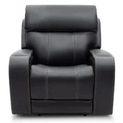 Fauteuil inclinable électrique avec appui-tête ajustable, commandes rétractables et système de son immersif