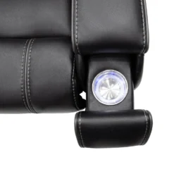 Fauteuil inclinable électrique avec appui-tête ajustable, commandes rétractables et système de son immersif