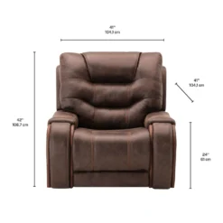 Fauteuil inclinable électrique avec appui-tête et repose-pieds ajustables