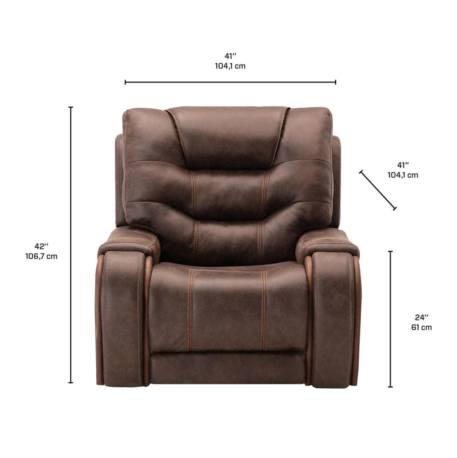 Fauteuil inclinable électrique avec appui-tête et repose-pieds ajustables