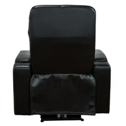 Fauteuil inclinable électrique avec rangement, porte-gobelets et éclairage DEL - noir