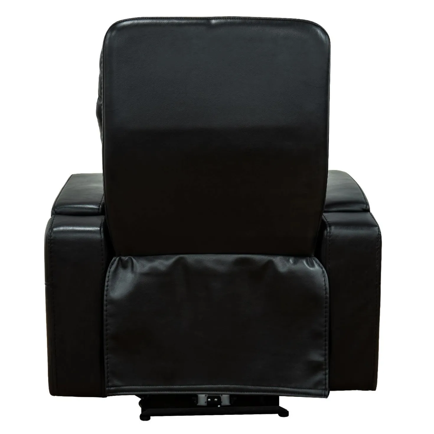 Fauteuil inclinable électrique avec rangement, porte-gobelets et éclairage DEL - noir