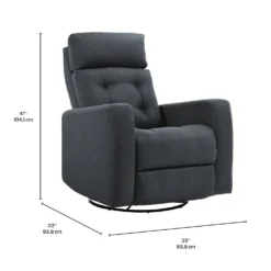 Fauteuil inclinable électrique berçant et pivotant avec appui-tête ajustable