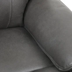 Fauteuil inclinable électrique en cuir avec appui-tête ajustable - gris