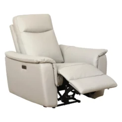 Fauteuil inclinable électrique en cuir véritable