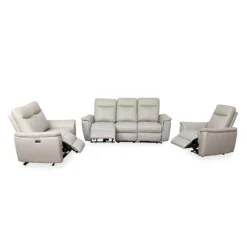 Fauteuil inclinable électrique en cuir véritable
