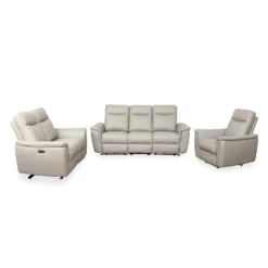 Fauteuil inclinable électrique en cuir véritable
