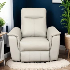 Fauteuil inclinable électrique en cuir véritable