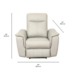 Fauteuil inclinable électrique en cuir véritable