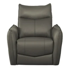 Fauteuil inclinable électrique en cuir véritable à 3 moteurs - appui-tête, repose-pieds et soutien lombaire
