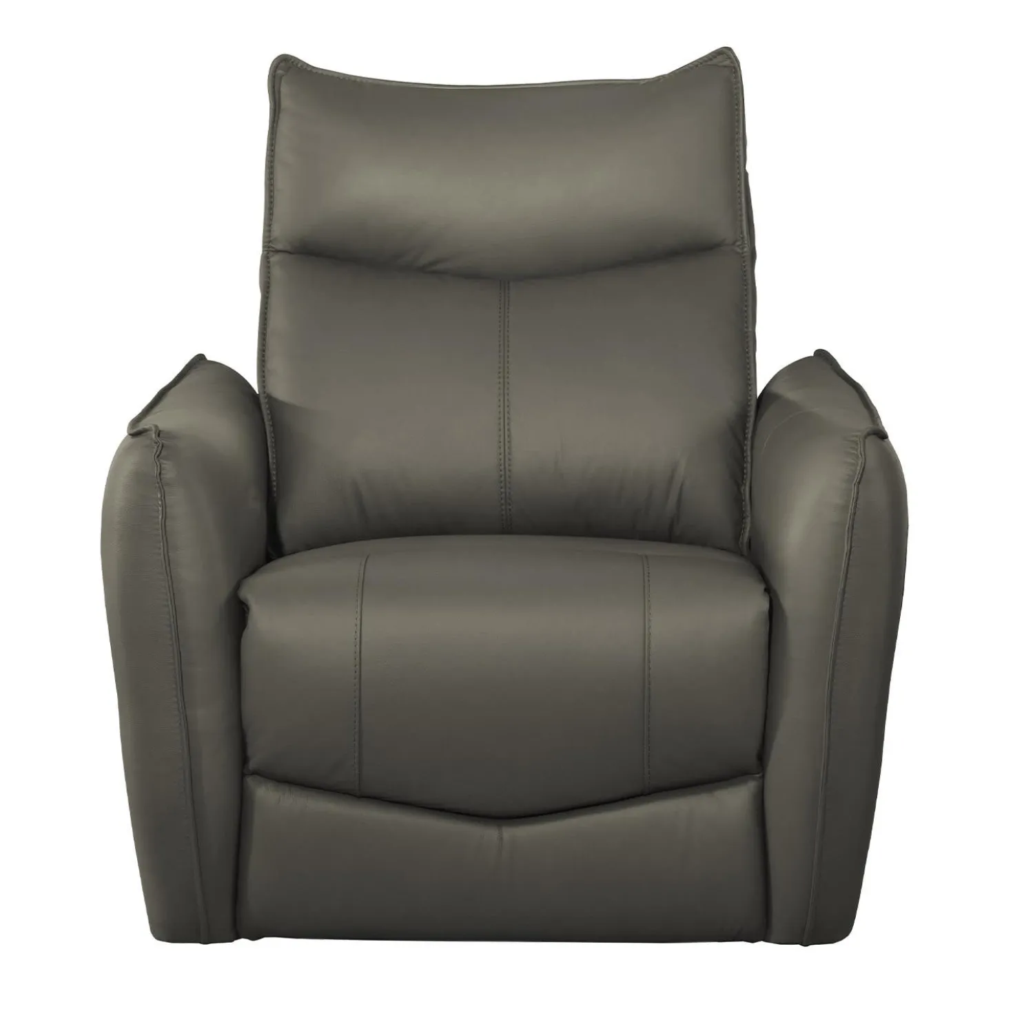 Fauteuil inclinable électrique en cuir véritable à 3 moteurs - appui-tête, repose-pieds et soutien lombaire