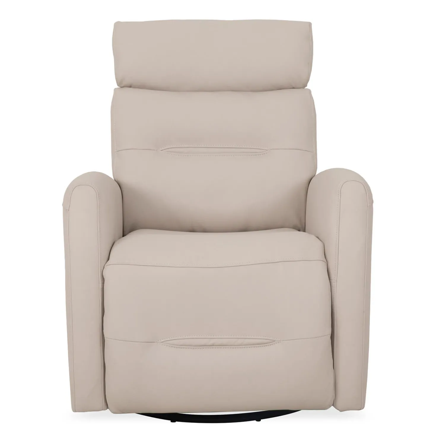 Fauteuil inclinable électrique en cuir véritable - beige