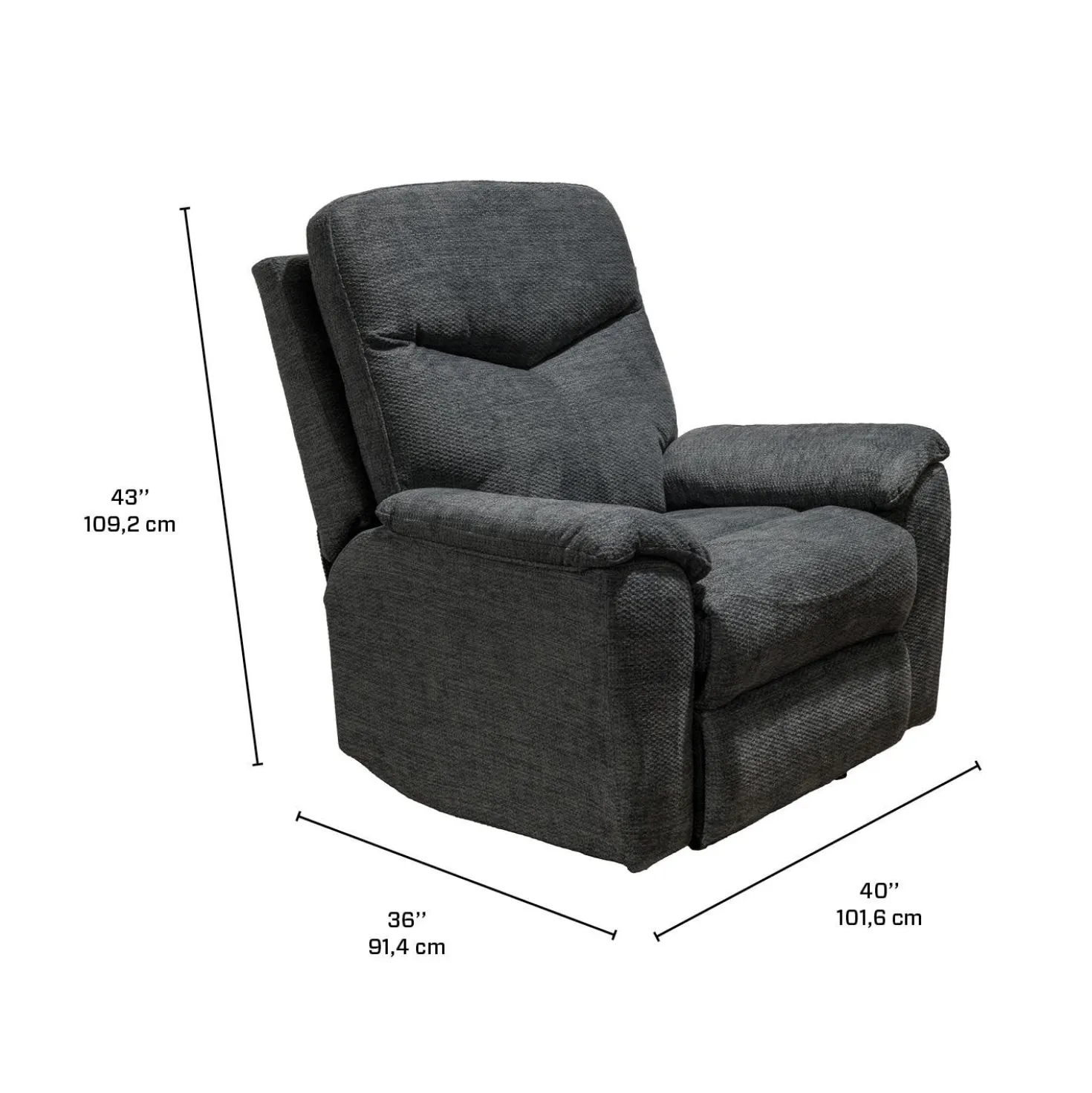 Fauteuil inclinable électrique - gris