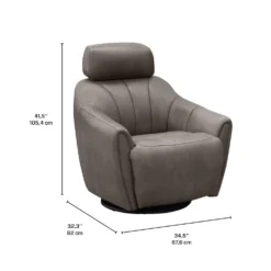 Fauteuil inclinable pivotant électrique avec système audio intégré - gris