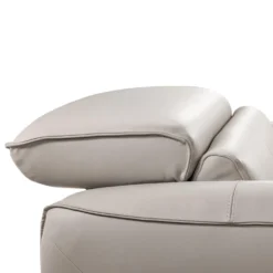 Fauteuil électrique inclinable avec appui-tête ajustable - cuir véritable
