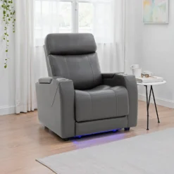 Fauteuil électrique inclinable et système audio intégré - gris