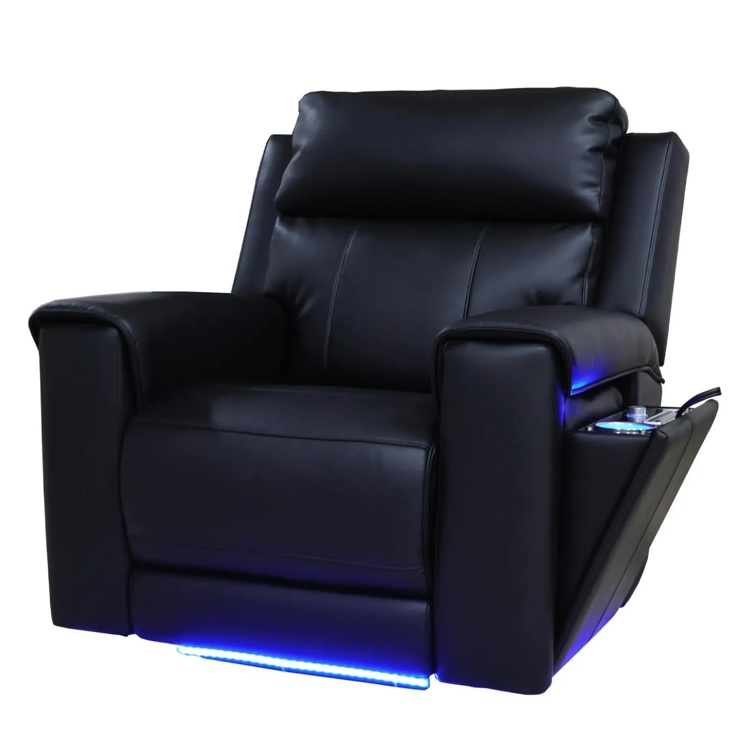 Fauteuil électrique inclinable avec massage, chaleur et console rétractable avec système de son intégré