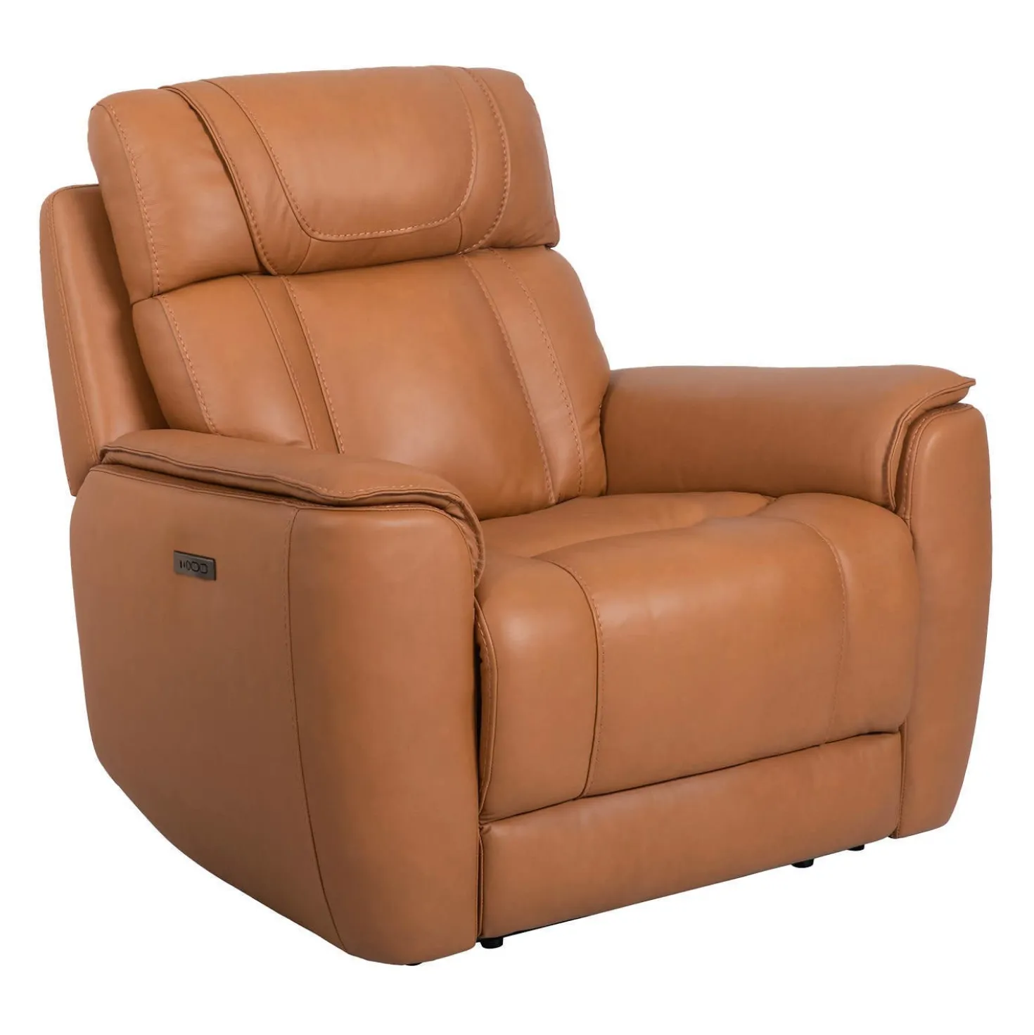 Fauteuil électrique inclinable en cuir véritable avec appui-tête ajustable