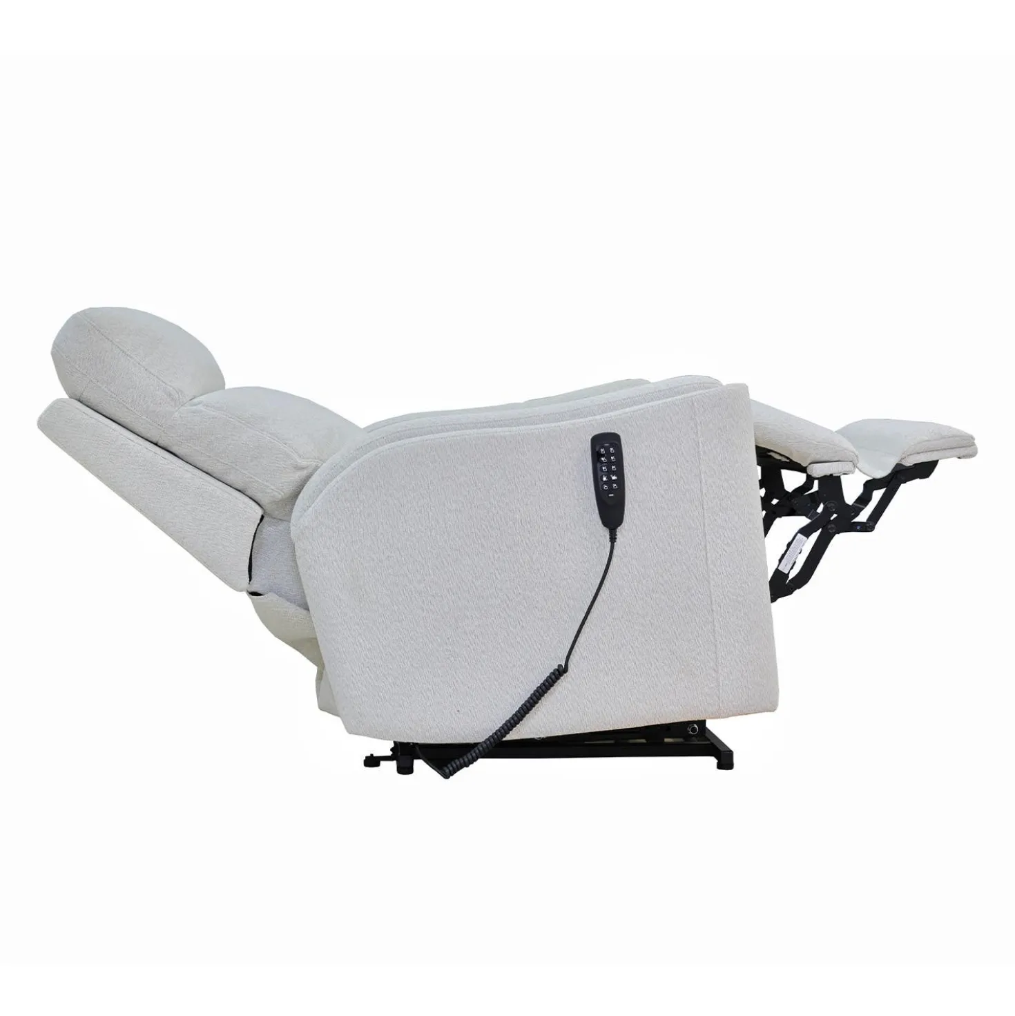 Fauteuil lève-personne inclinable électrique avec massage, chaleur et appui-tête ajustable - beige