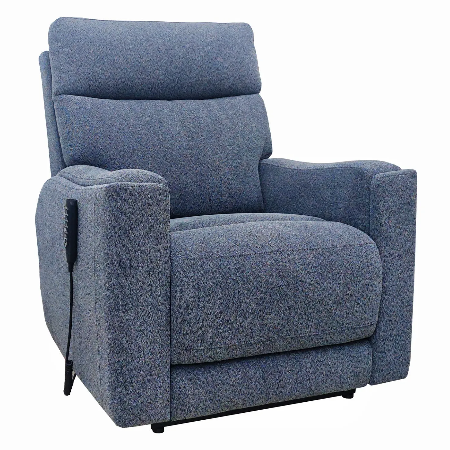 Fauteuil lève-personne inclinable électrique avec massage, chaleur et appui-tête ajustable - bleu
