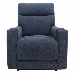 Fauteuil lève-personne inclinable électrique avec massage, chaleur et appui-tête ajustable - bleu