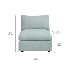 Fauteuil modulaire sans bras - gris