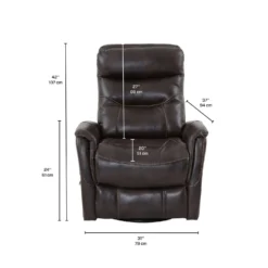 Fauteuil pivotant inclinable en cuir