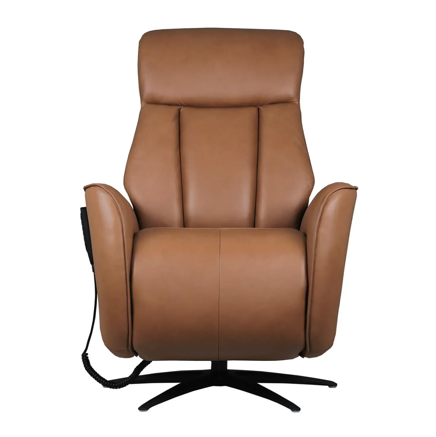 Fauteuil tout cuir électrique inclinable et pivotant 4 moteurs avec massage, haut-parleurs intégrés et lumières LED