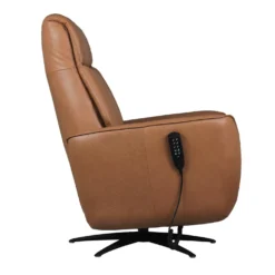 Fauteuil tout cuir électrique inclinable et pivotant 4 moteurs avec massage, haut-parleurs intégrés et lumières LED