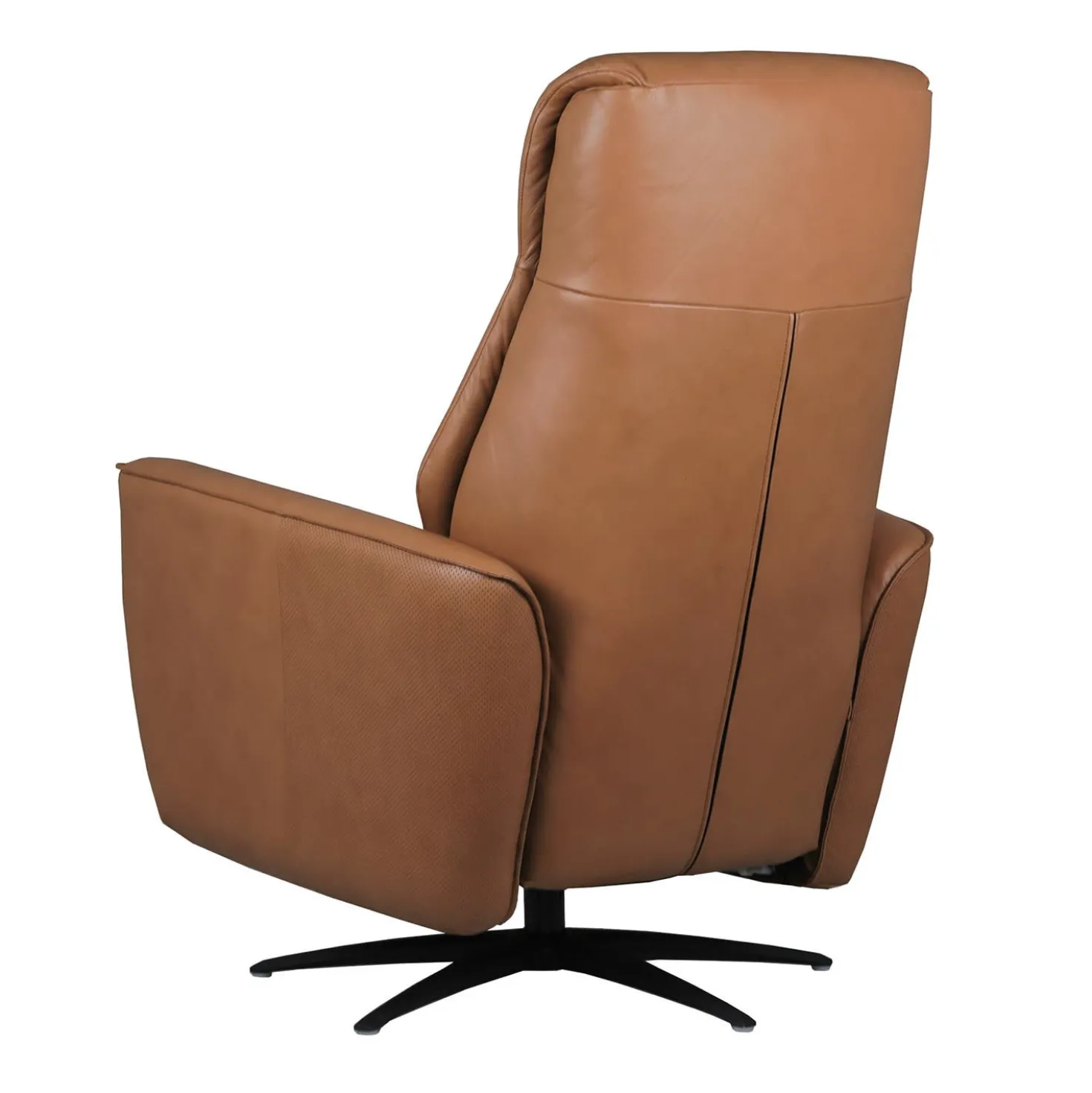 Fauteuil tout cuir électrique inclinable et pivotant 4 moteurs avec massage, haut-parleurs intégrés et lumières LED