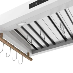 FORNO Hotte de cuisinière murale Cheminée Blanc 35.2