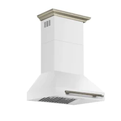 FORNO Hotte murale 30po Cheminée Blanc 30" , 600 PI3/MIN-FRHWM5095-30