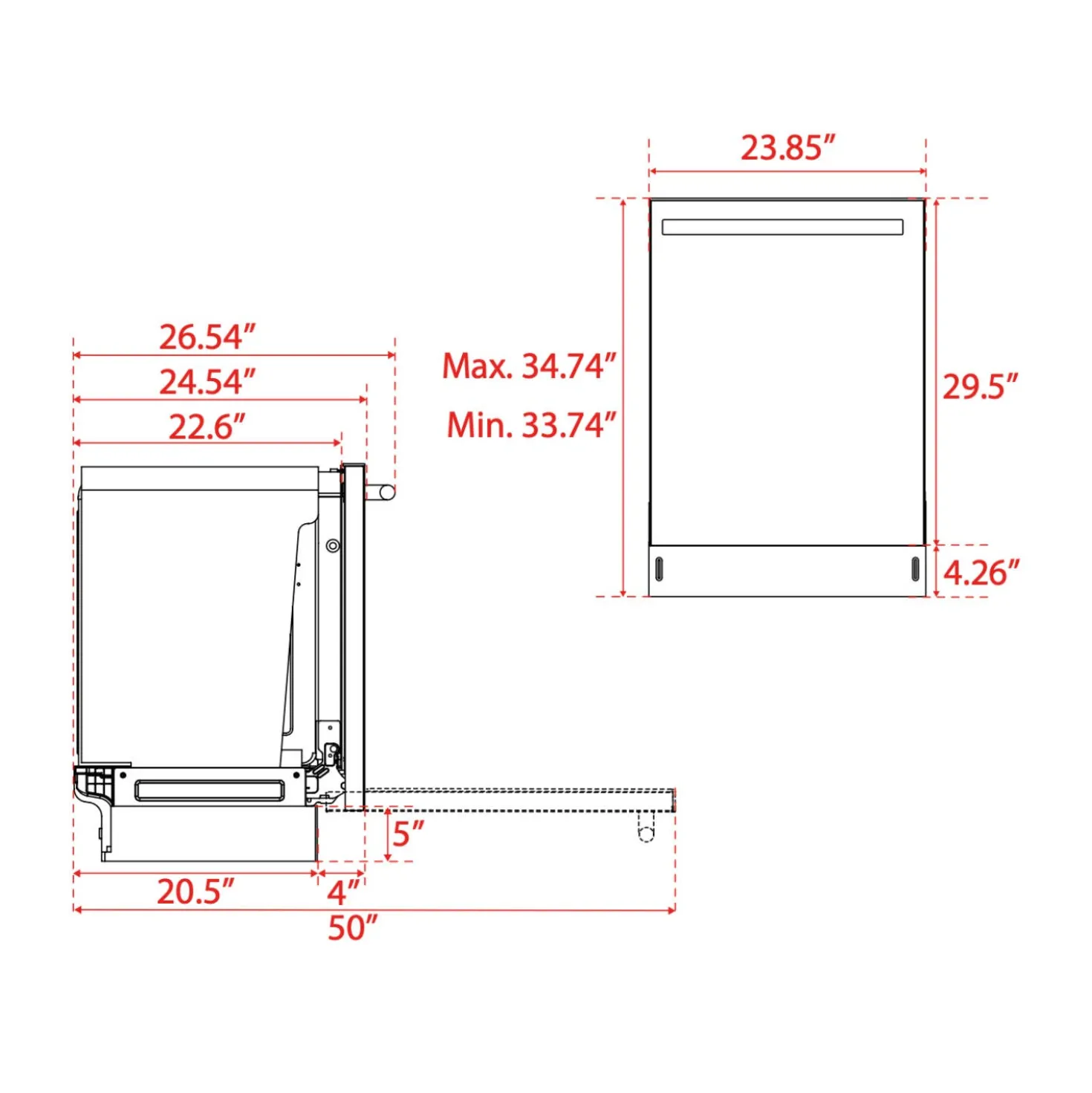 FORNO Lave-vaisselle Encastré Blanc 24" 49dB - FDWBI8067-24