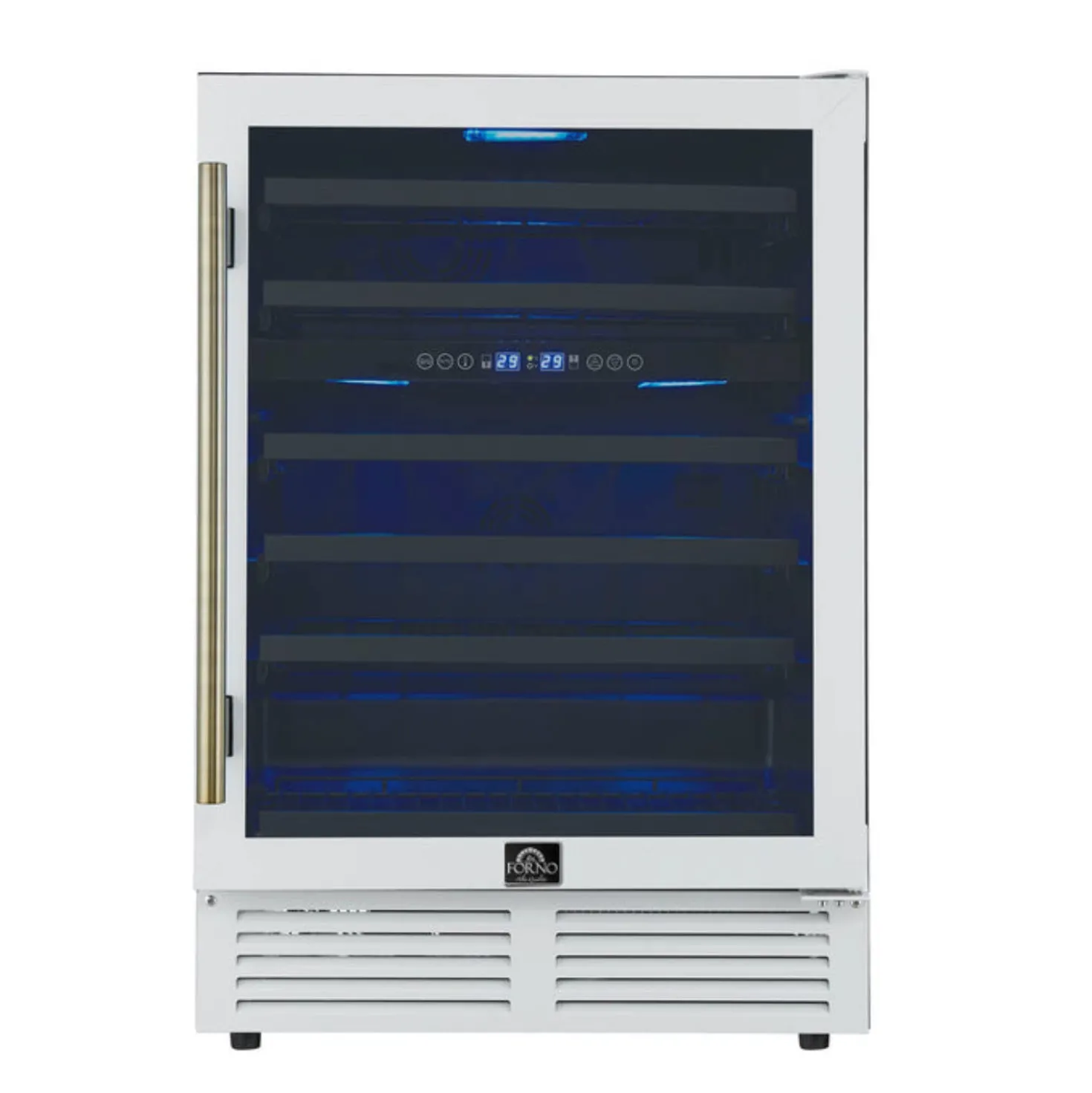 FORNO Refroidisseur à vin double zone 24" Blanc 24" - FWCDR6634-24
