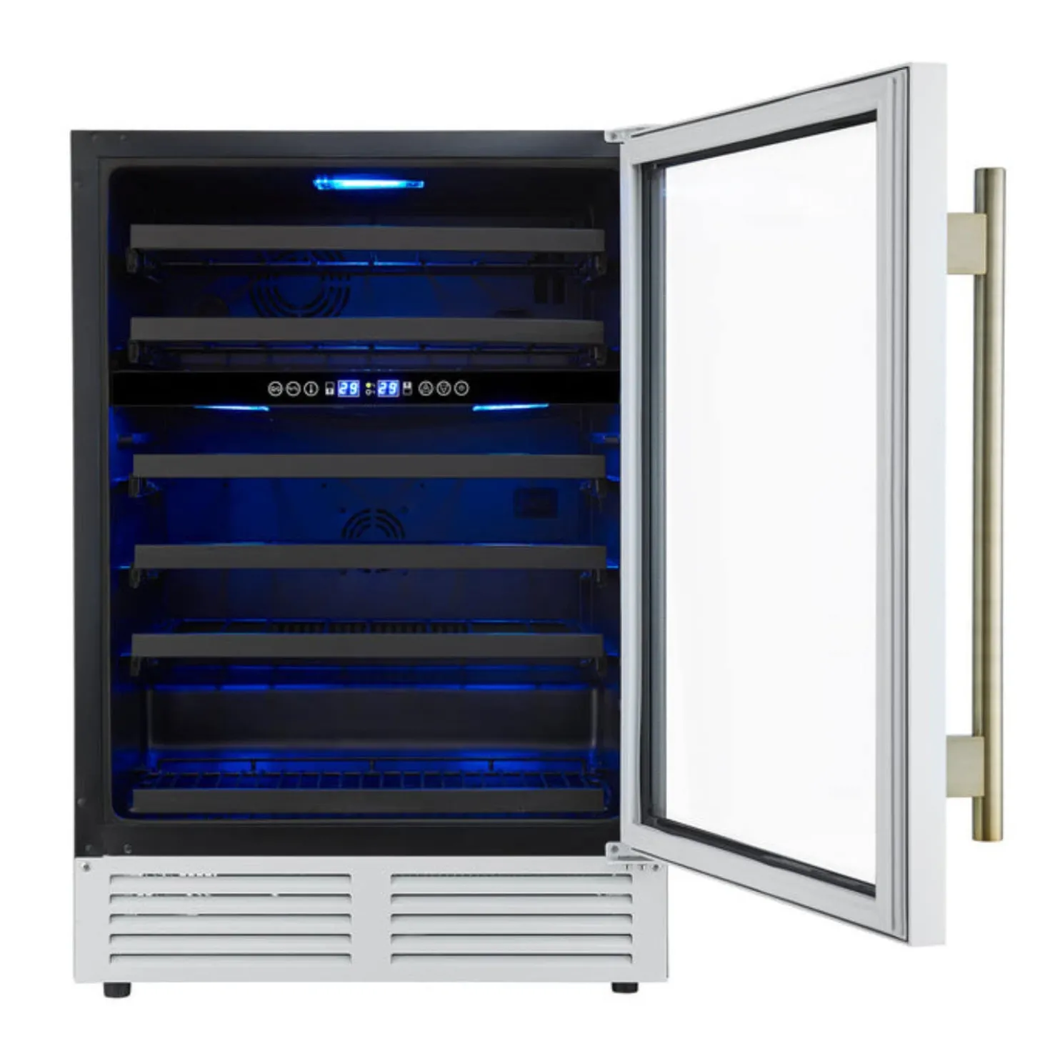 FORNO Refroidisseur à vin double zone 24" Blanc 24" - FWCDR6634-24