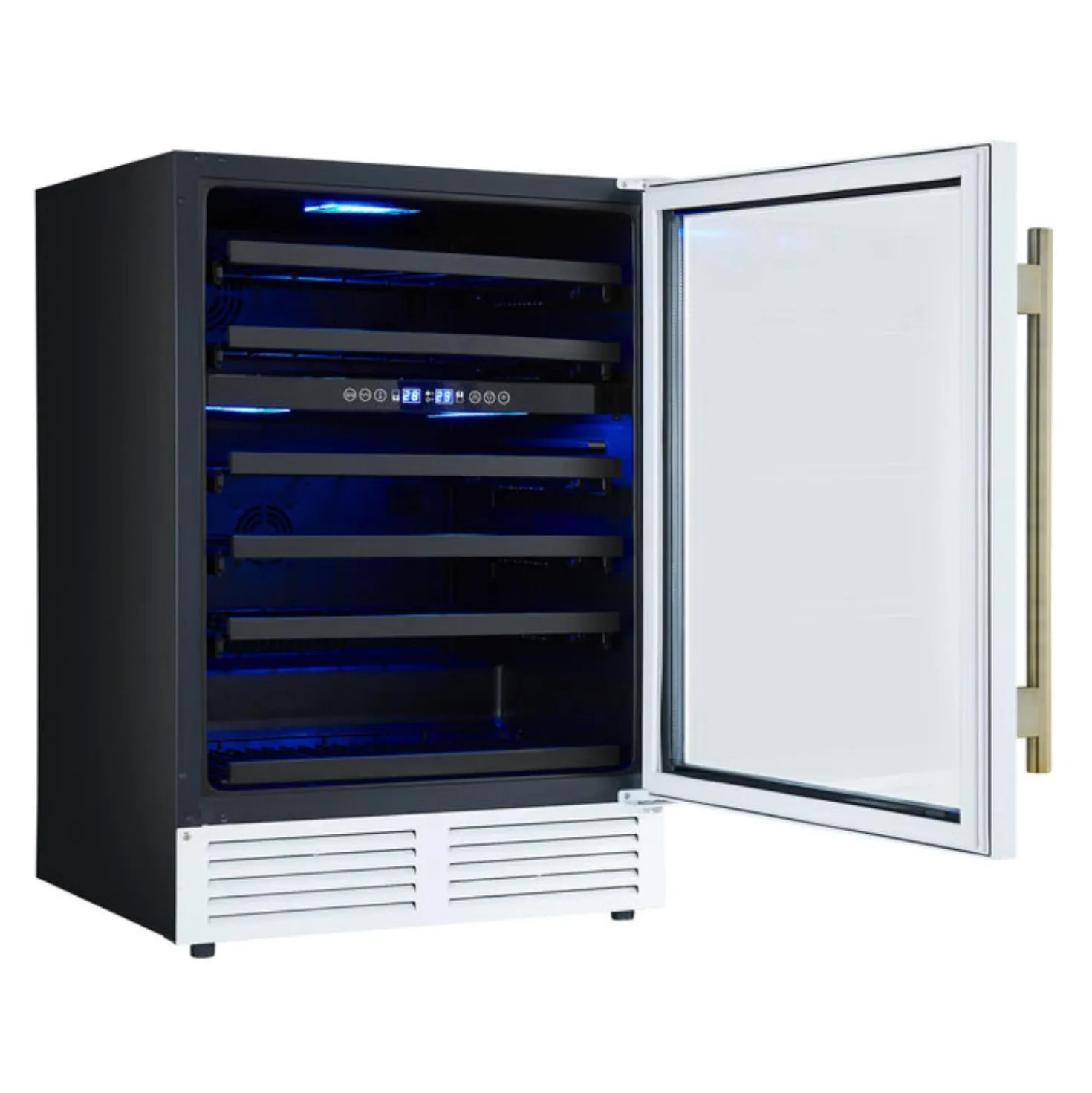 FORNO Refroidisseur à vin double zone 24" Blanc 24" - FWCDR6634-24