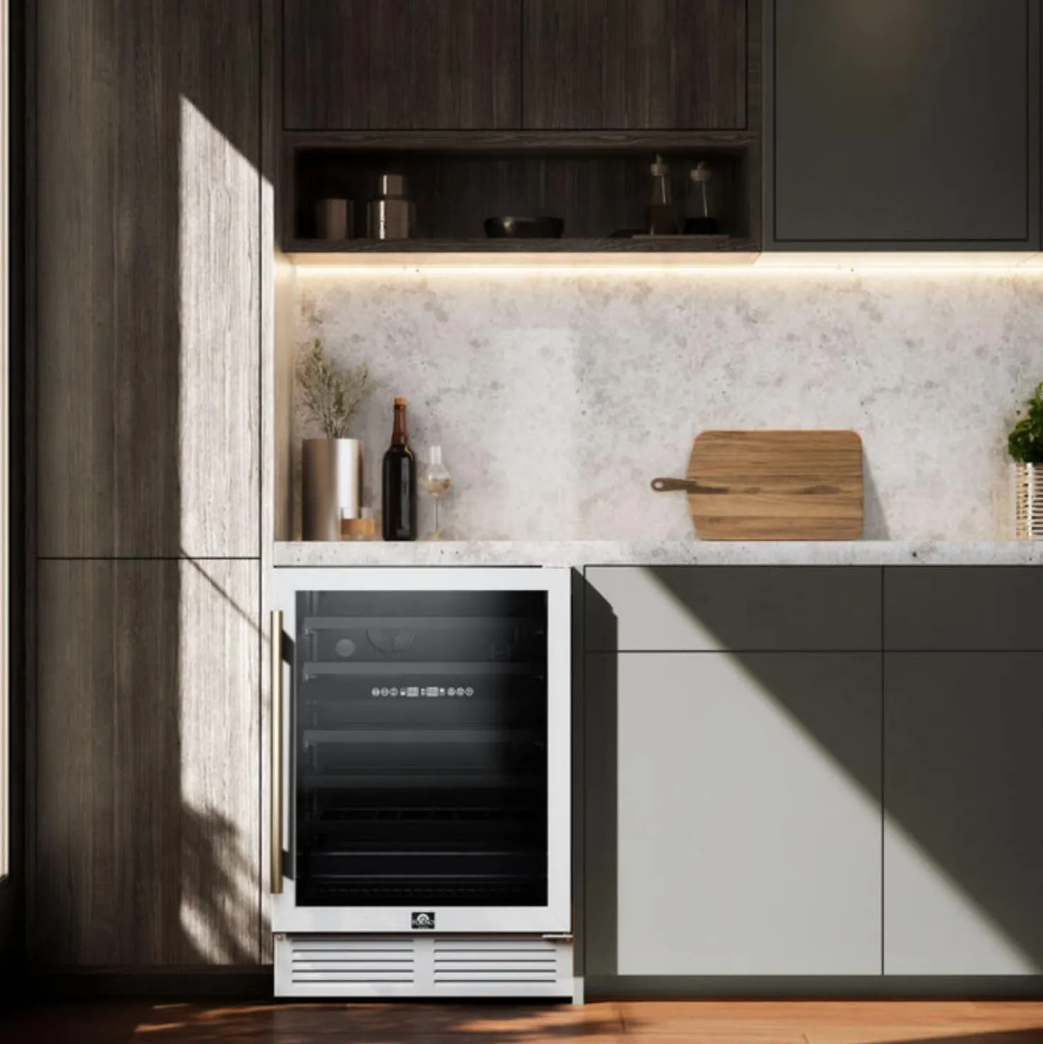 FORNO Refroidisseur à vin double zone 24" Blanc 24" - FWCDR6634-24