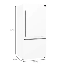FORNO Réfrigerateur 17,2 pi3 31 po Blanc Congélateur en bas - FFFFD1785-31