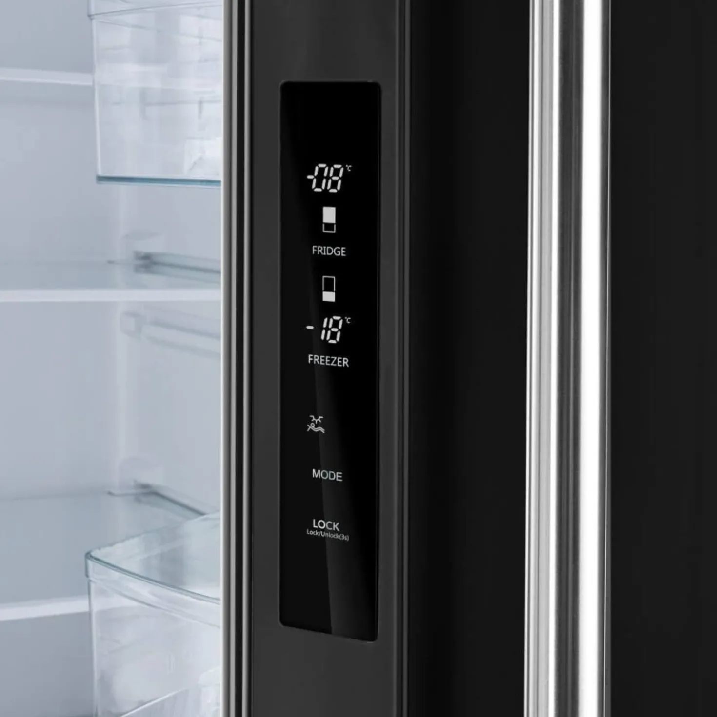 FORNO Réfrigerateur 17,5 pi3 30 po Noir Portes françaises - FFFFD1974-31