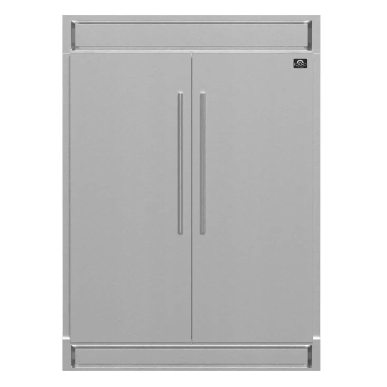 FORNO Réfrigérateur/Congélateur convertible 27,2 pi3 60 po Inox Côte à côte - FFFFD1722-60