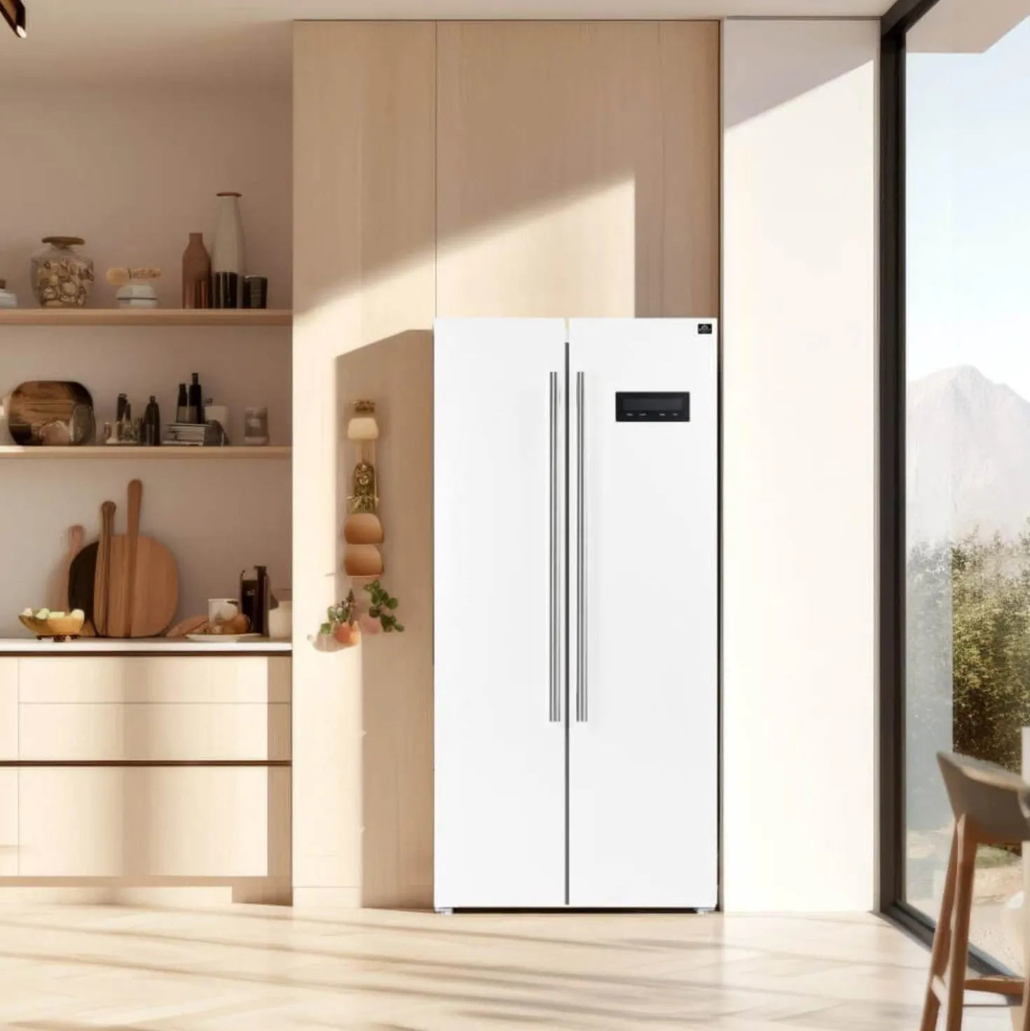 FORNO Réfrigérateur 15,6 pi3 33 po Blanc Côte à côte - FFRBI1805-33