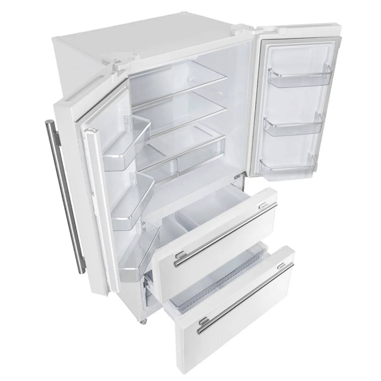 FORNO Réfrigérateur 19,2 pi3 36 po Blanc Portes françaises - FFRBI1820-36