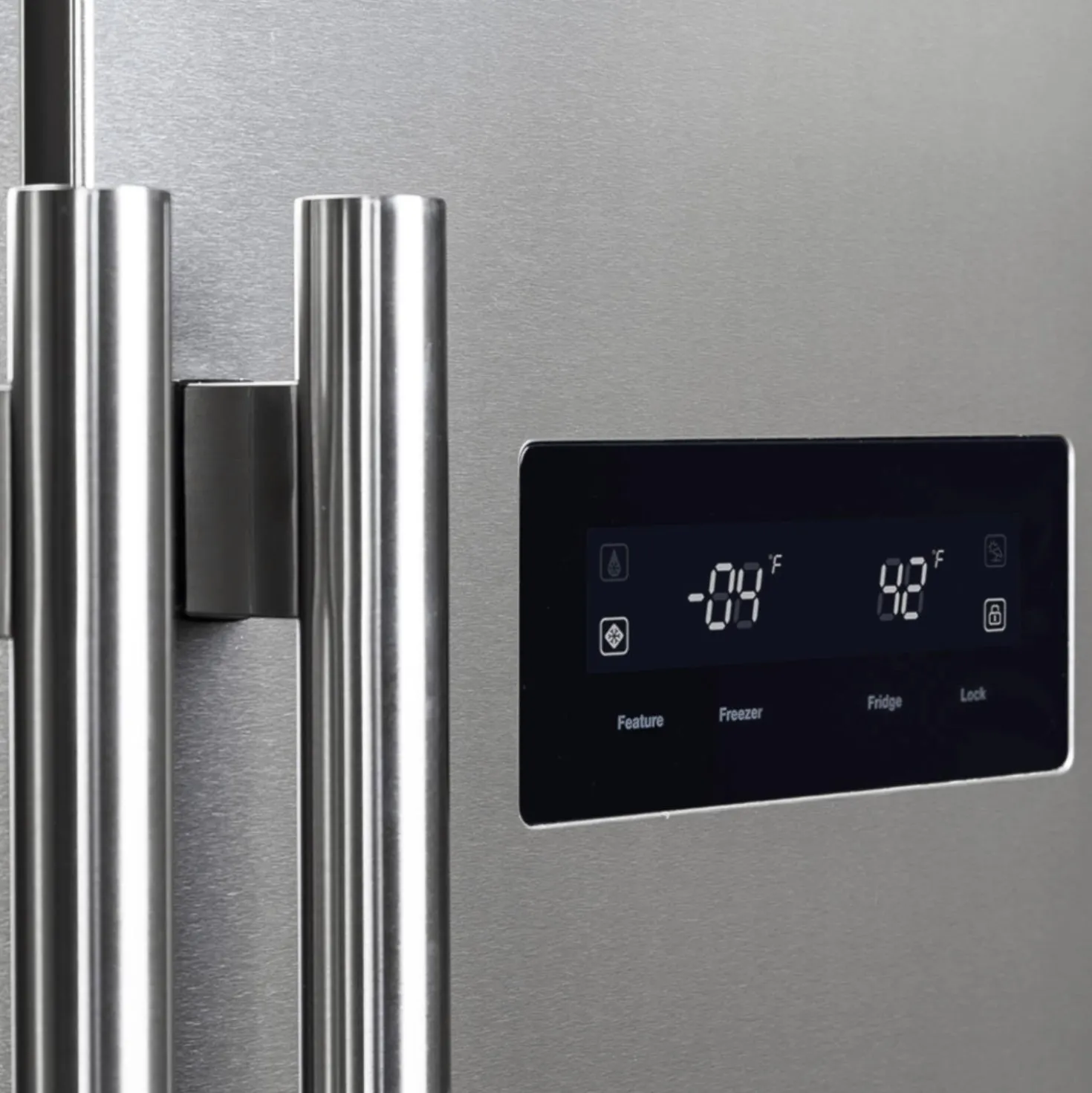 FORNO Réfrigérateur 15,6 pi3 33 po Inox Côte à côte - FFRBI1805-33