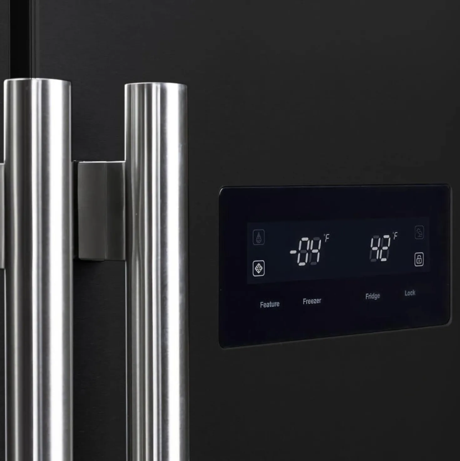 FORNO Réfrigérateur 15,6 pi3 33 po Noir Côte à côte - FFRBI1805-33