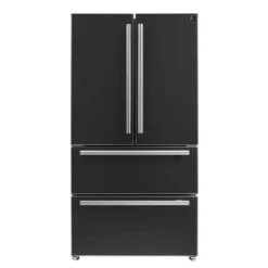 FORNO Réfrigérateur 19,2 pi3 36 po Noir Portes françaises - FFRBI1820-36