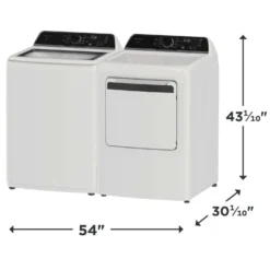 FRIGIDAIRE Ensemble laveuse sécheuse, Blanc, Chargement par le haut
