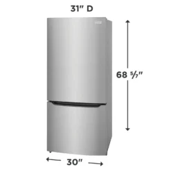 FRIGIDAIRE GALLERY Réfrigérateur 20 pi3 30 po Inox Congélateur en bas - GRBN2012AF