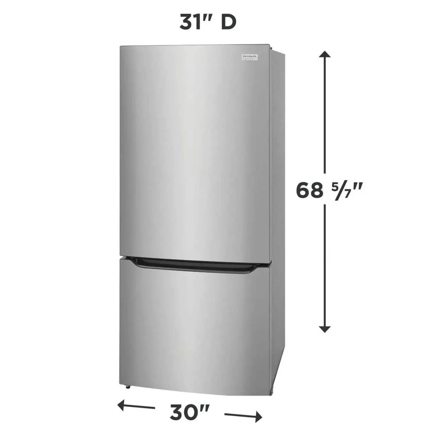 FRIGIDAIRE GALLERY Réfrigérateur 20 pi3 30 po Inox Congélateur en bas - GRBN2012AF
