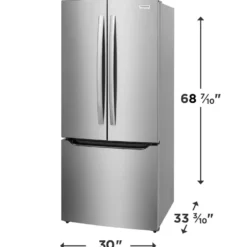 FRIGIDAIRE GALLERY Réfrigérateur 20 pi3 30 po Inox Portes françaises - GRFN2023AF