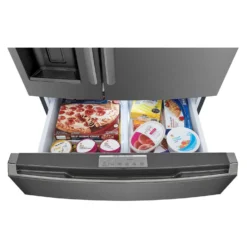 FRIGIDAIRE GALLERY Réfrigérateur 21,5 pi3 36 po Inox noir Congélateur en bas, Portes françaises - GRMC2273CD